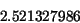 \begin{displaymath}
2.521327986\end{displaymath}